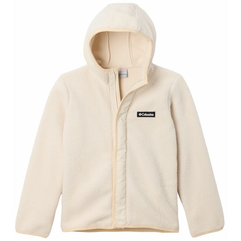 Columbia Kids' Highland Pine Full-Zip Fleece Hoodie zip up cream beige sherpa